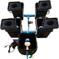 4+1 RDWC Full Set Recirculating Deep Water Culture Hydroponics Grow System 20L 4 Sites Black Q50945