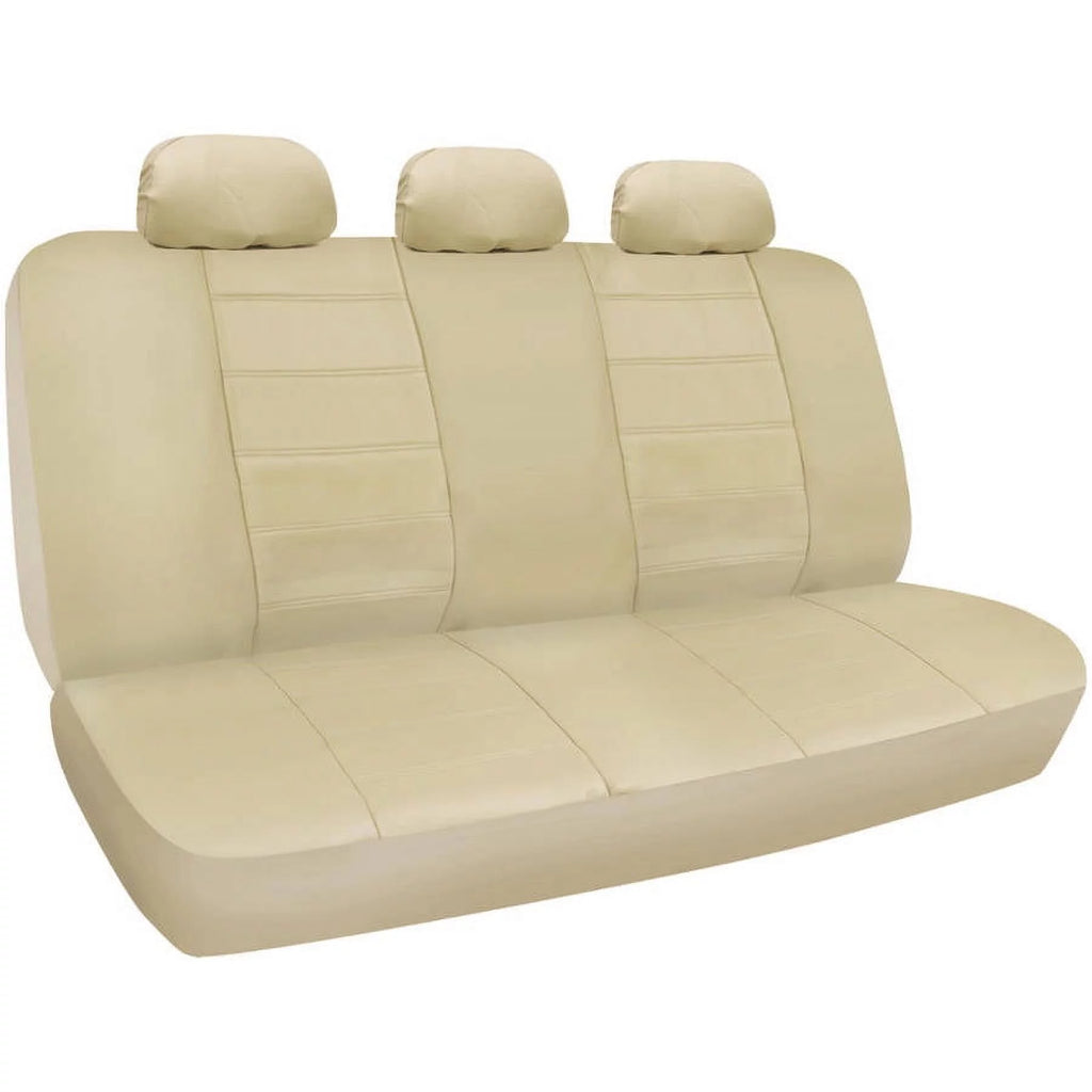 Black Beige Gray 3 Rows PU Leather Seat Covers K630