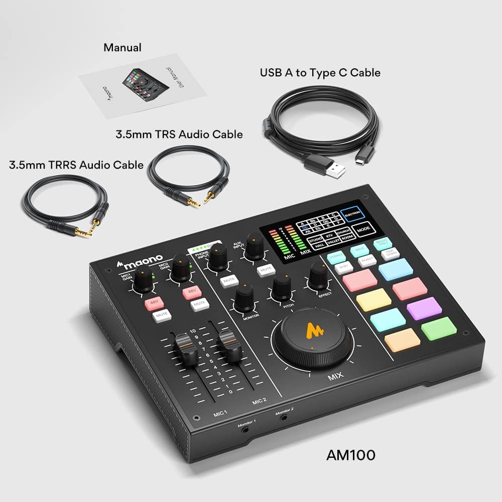 Audio Interface with DJ Mixer and Sound Card G40941