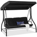 3-Seat Outdoor Canopy Swing Glider with Removable Cushions J5423
