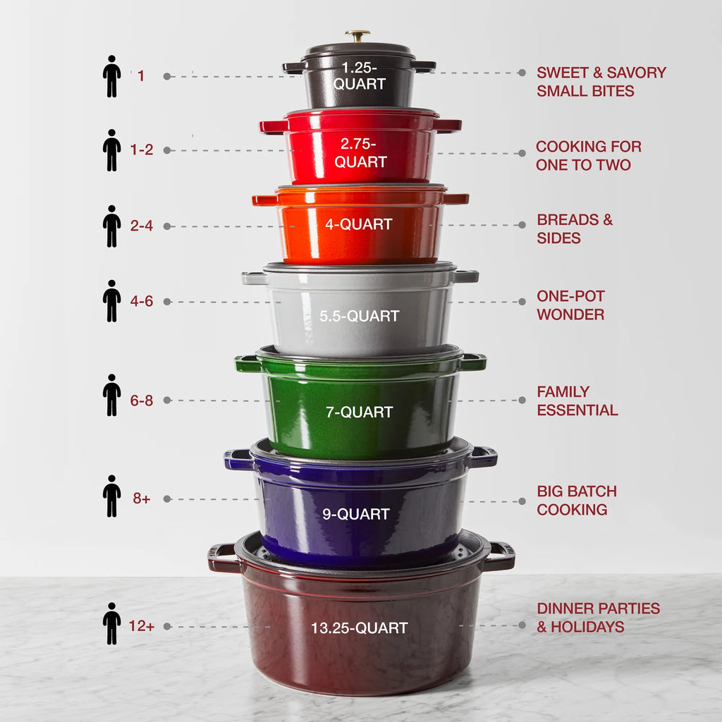 Cast Iron Dutch Oven 5-qt Tall Cocotte, Cherry I81762