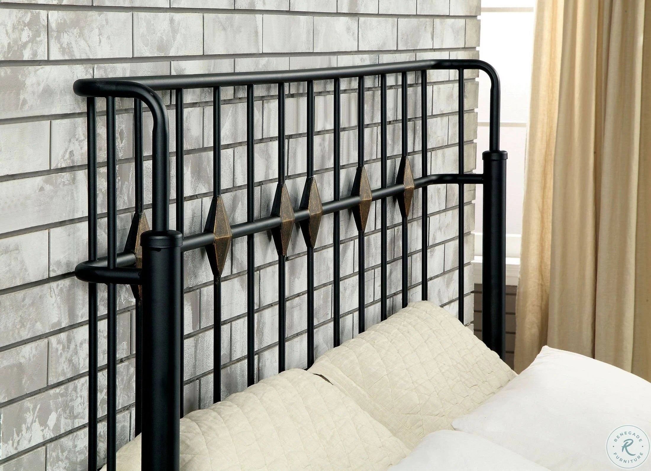 Black Queen Panel Bed P9189