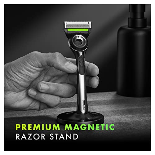 Men's Razor with Exfoliating Bar and Magnetic Stand Q849