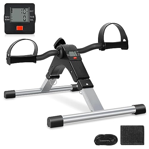 Folding Pedal Exerciser Under Desk Bike Pedal Exerciser with LCD Monitor R7117