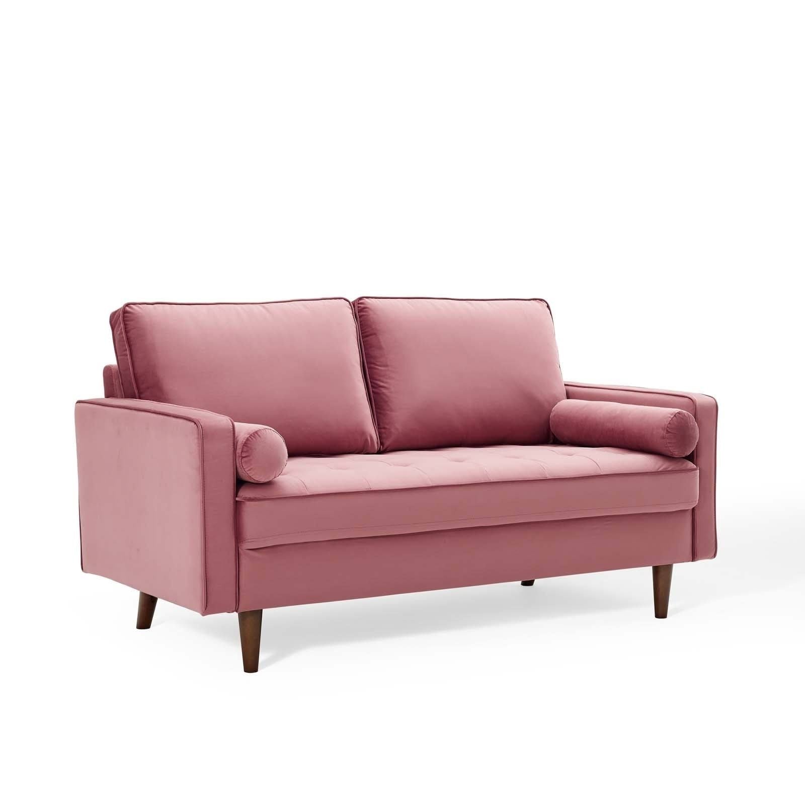 Navy Performance Velvet Loveseat D228993