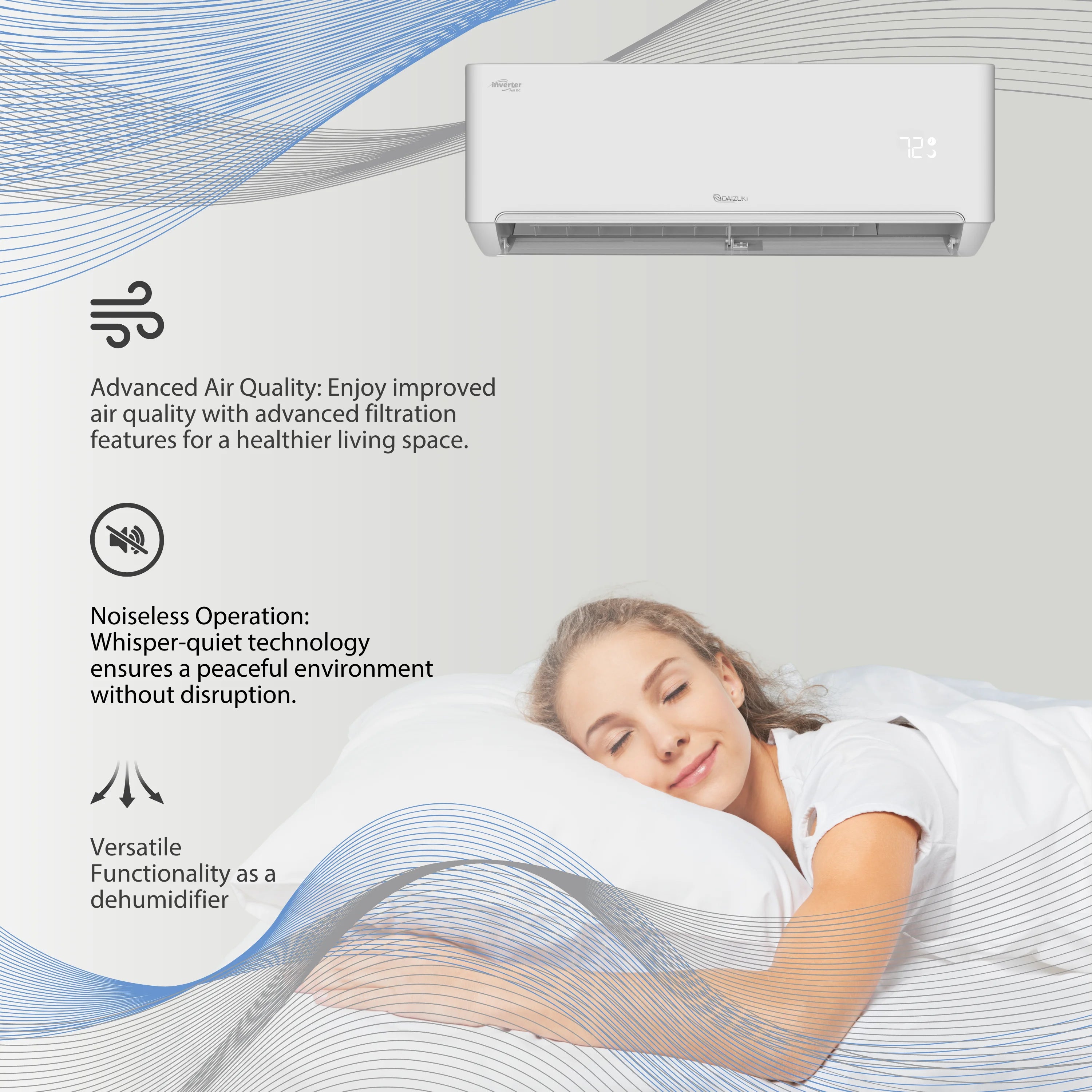 12,000 BTU 23 SEER2 Ductless Mini-Split Air Conditioner Heat Pump System 220V E3931