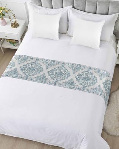 Teal Bed Runner Scarf King Size 94"x20" J901302