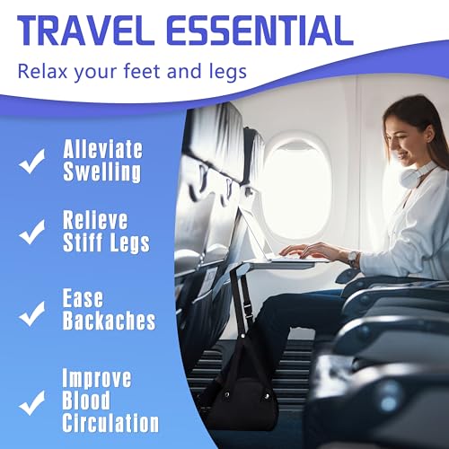 Portable Length Adjustable Airplane Foot Rest H1247