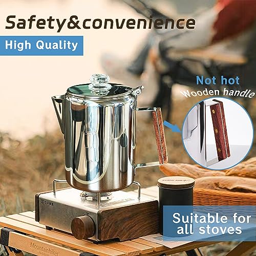 Stainless Steel Stovetop Coffee Percolator (9 Cups) Q232055