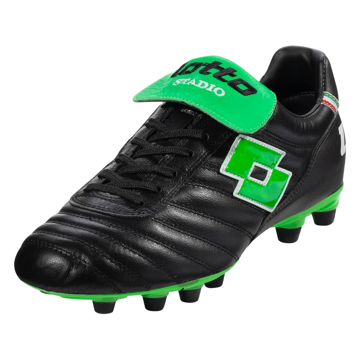 Black/Spring Green Firm Ground Soccer Cleat J885