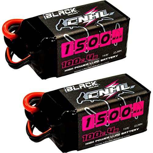 1500mAh 130C 4S Lipo Battery 14.8V with XT60 Plug (2 Packs) L833