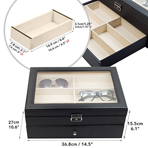 Large Eyeglass Sunglass Display Case Storage Box W6172