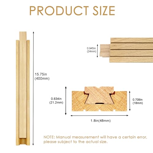 Wood Drawer Slides Undermount Center Mount Track 15.7 Inches L51949