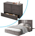 Queen Size Grey Murphy Bed with Foldable Foam Mattress N9888