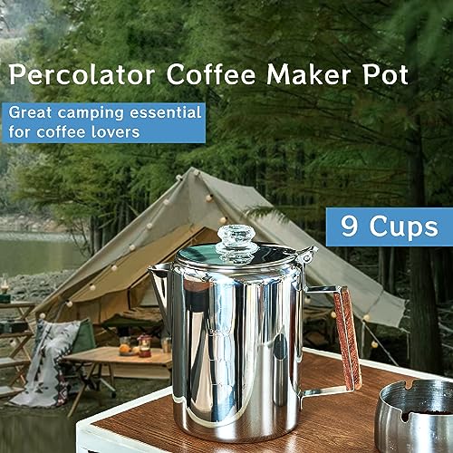 Stainless Steel Stovetop Coffee Percolator (9 Cups) Q232055