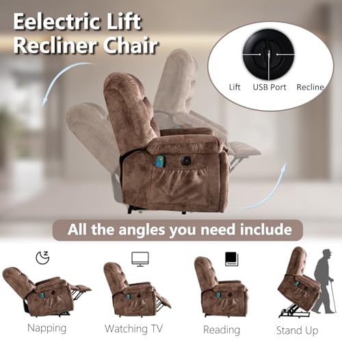 Green Grey Power Lift Recliner Q435018