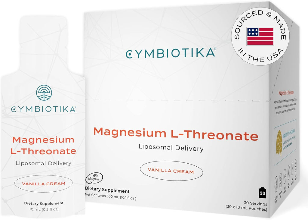 Magnesium L-Threonate 1300mg Supplement, Vanilla Creme, 30 Day Supply I6649