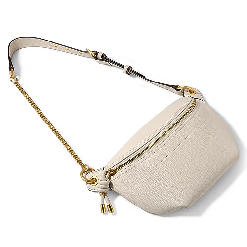 Genuine Leather Waist Packs with Chain Straps K53045