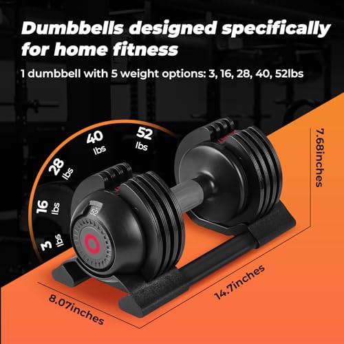 Adjustable Dumbbells with Anti-Slip Metal Handle W8697
