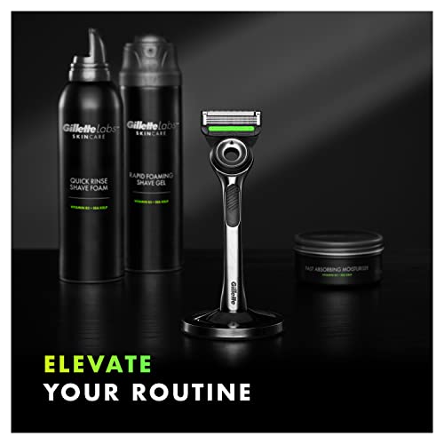 Men's Razor with Exfoliating Bar and Magnetic Stand Q849