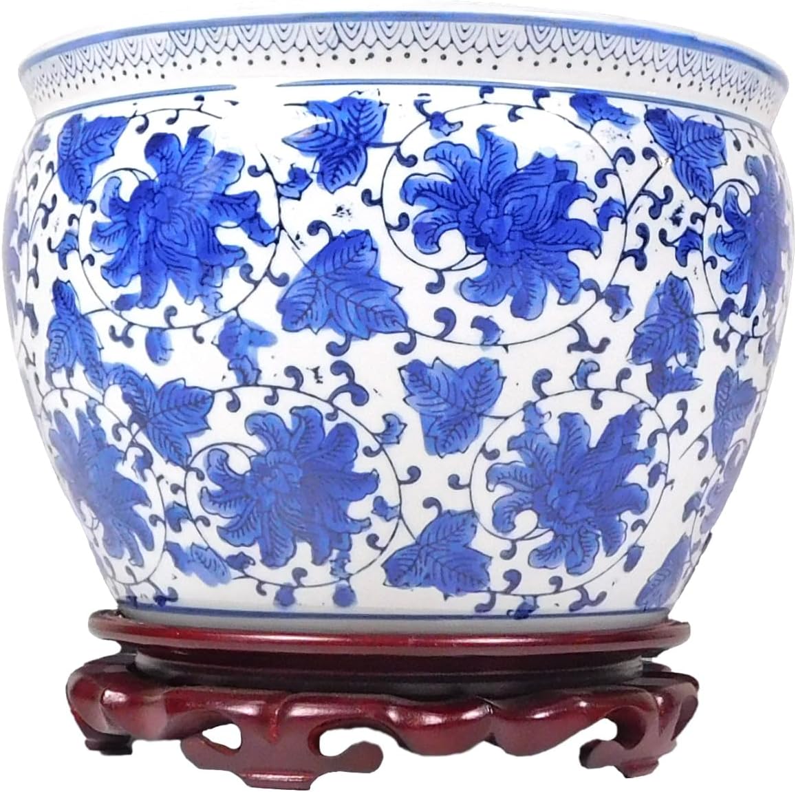 Blue and White Jardiniere W8282