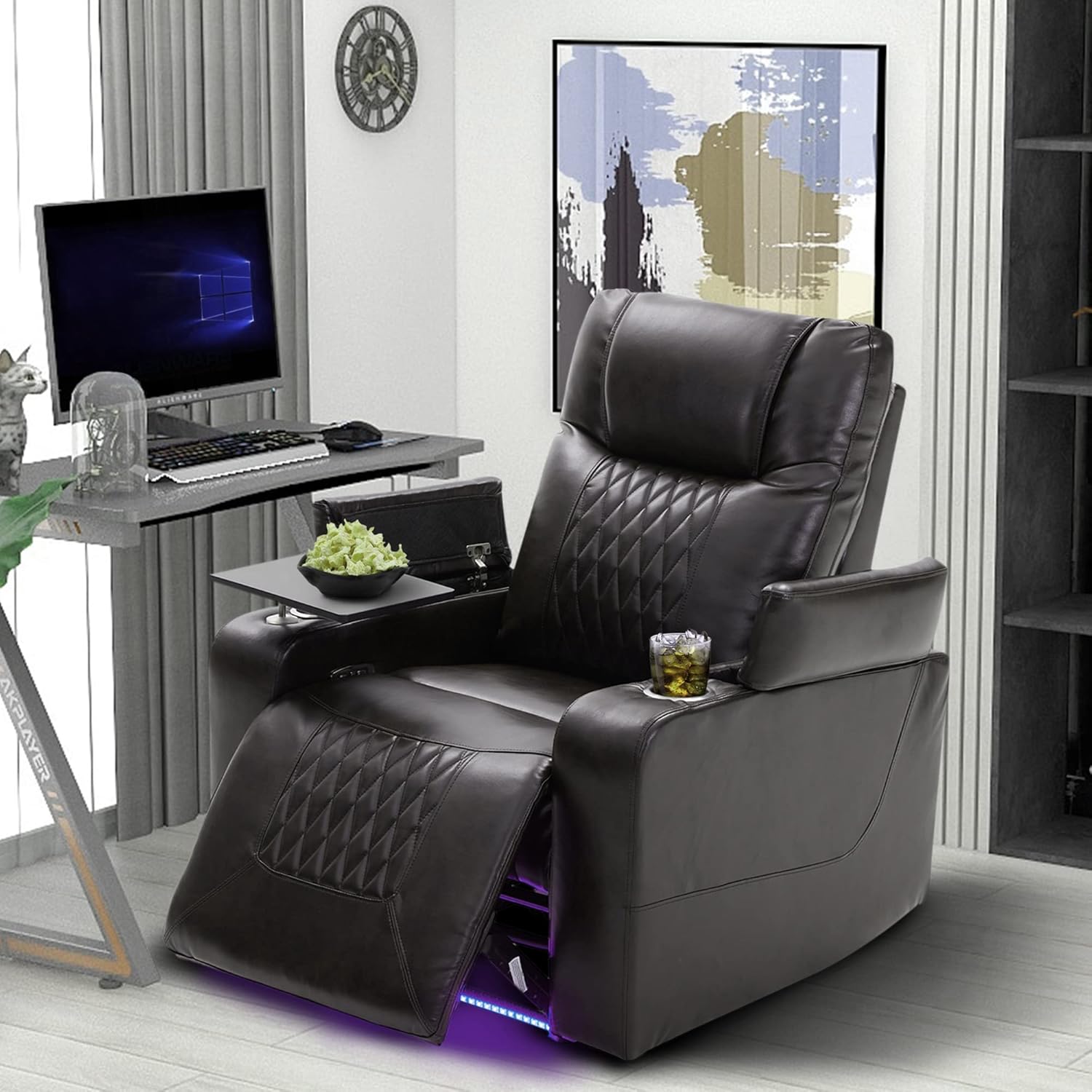 Power Recliner Chair with USB Port and Cup Holders G976958