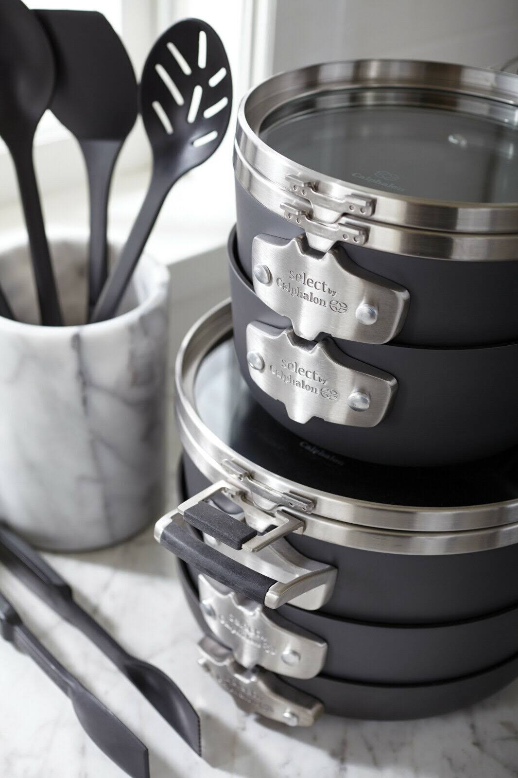 14 Piece Hard-Anodized Nonstick Cookware Set B750877