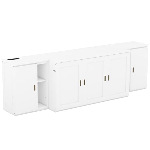 Queen Size Solid Wood Murphy Bed with USB Ports J1961