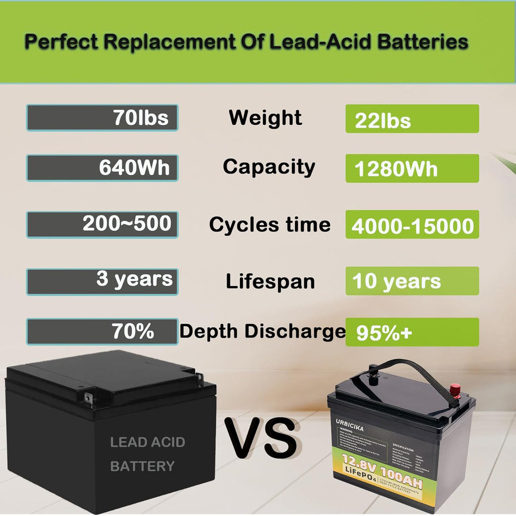 12V 100AH LiFePO4 Lithium Battery 100A BMS B95248