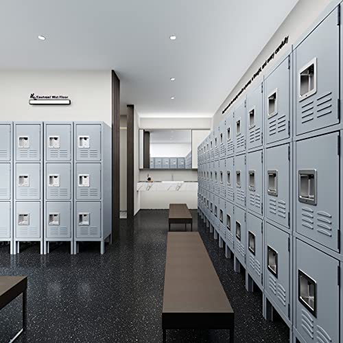 Black Gray 1 Door 71" Metal Locker Storage Cabinet Y151626