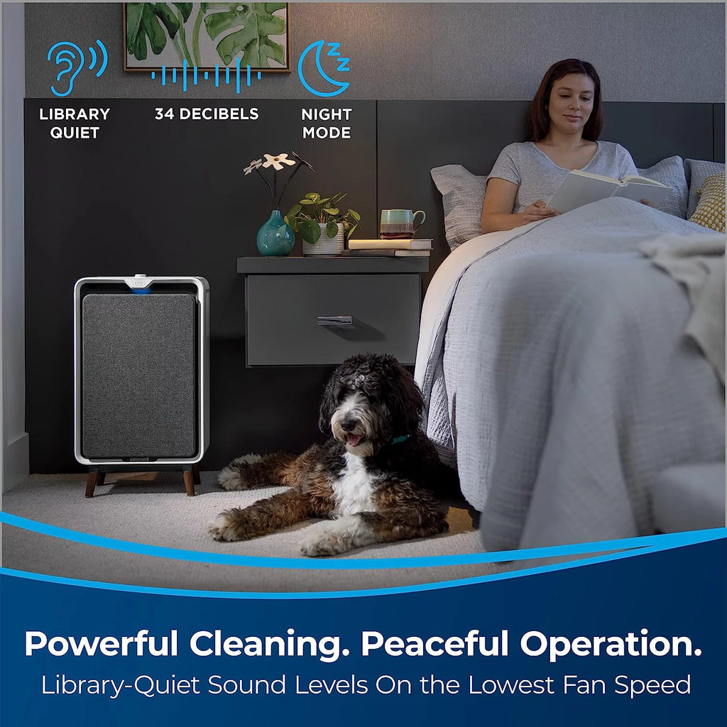 White/Grey Air Purifier With HEPA Carbon Filters T7369