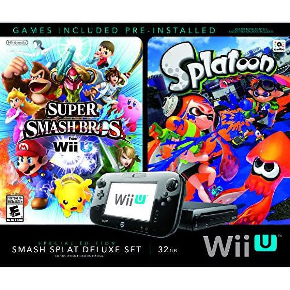 Used Wii U Super Smash Bros And Splatoon Bundle Special Edition Deluxe Set I78332