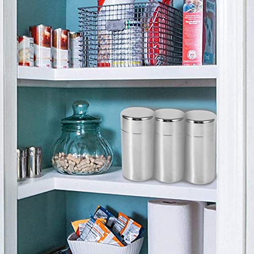 Stainless Steel Tea Canister with Airtight Double Lids (550ml) B1722