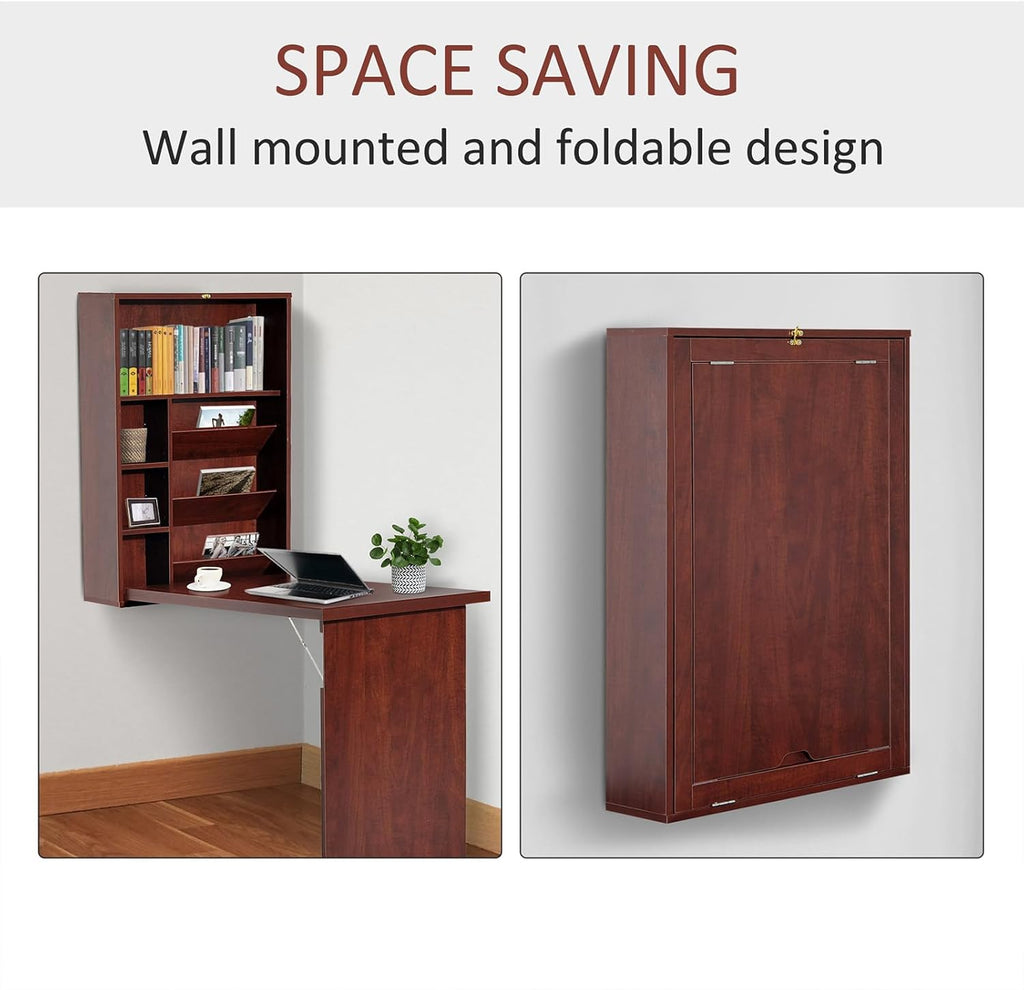 Wall Mounted Desk with Storage Area B7867