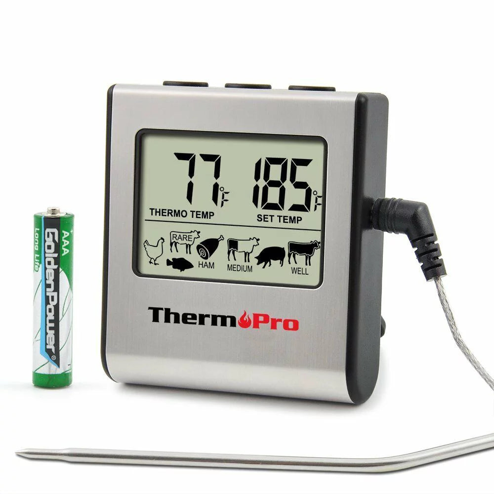 Digital Cooking Meat Thermometer & Clock Timer P5760