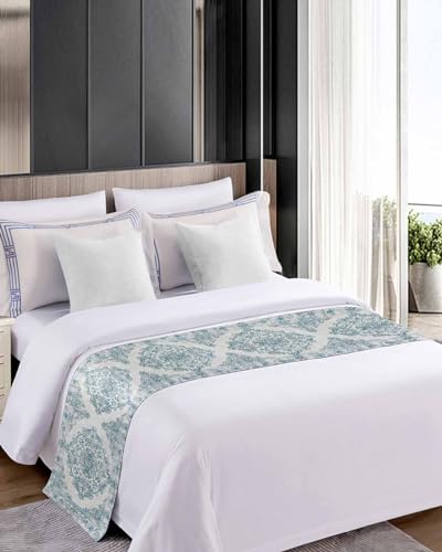 Teal Bed Runner Scarf King Size 94"x20" J901302