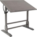 Vintage Drawing Drafting Table with Pencil Ledge - 36" W x 24" D - Slate Gray - Adjustable Tilting Top J576