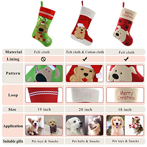 18’’ Red Felt Cat Christmas Stocking W1765