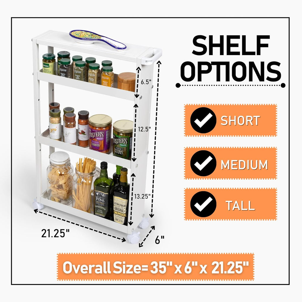 Black 4 Tier Rolling Metal Storage Cart J8640