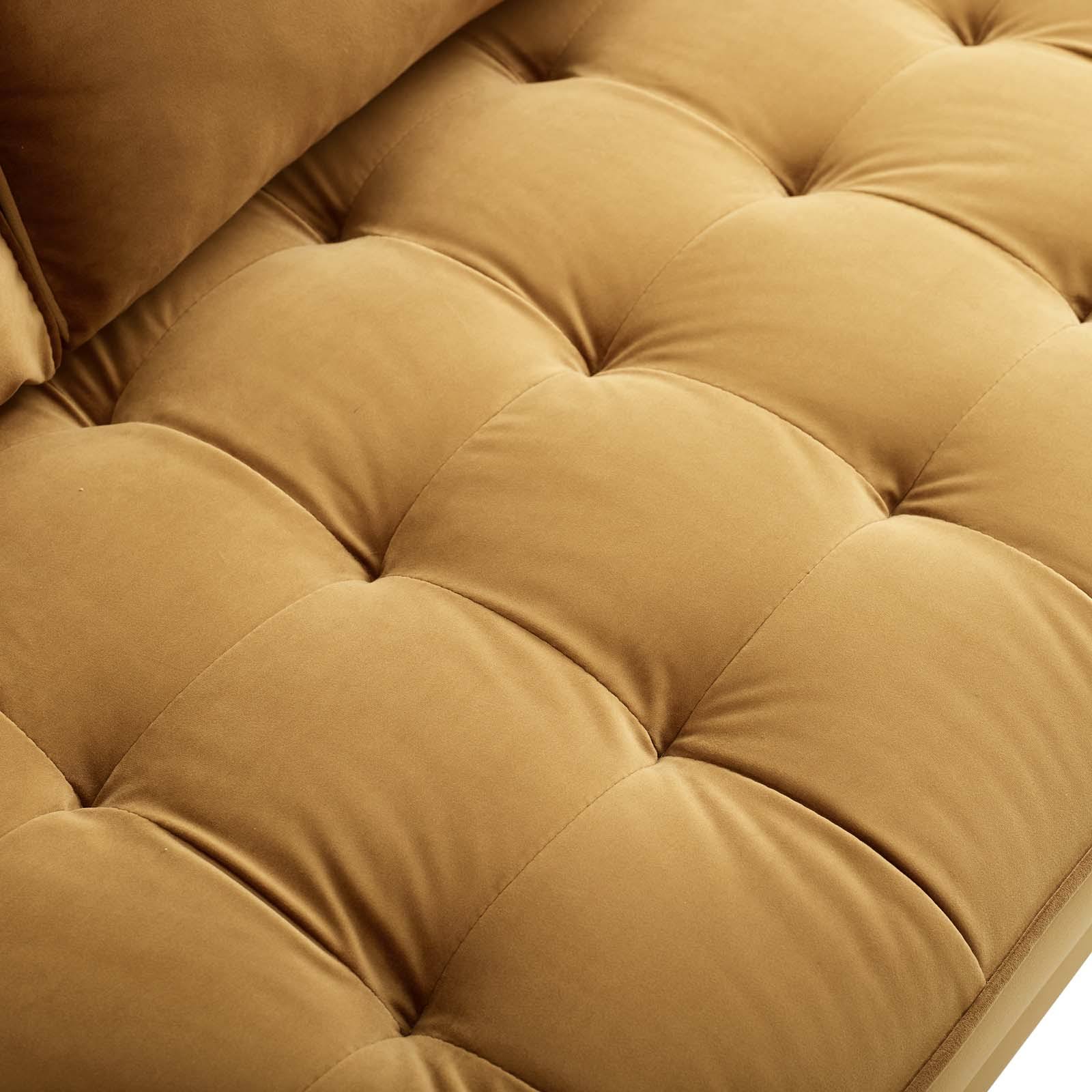 Navy Performance Velvet Loveseat D228993