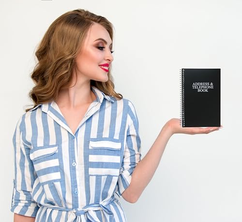 Black 8 x 5 inches Address and Telephone Book 2-Pack F464005