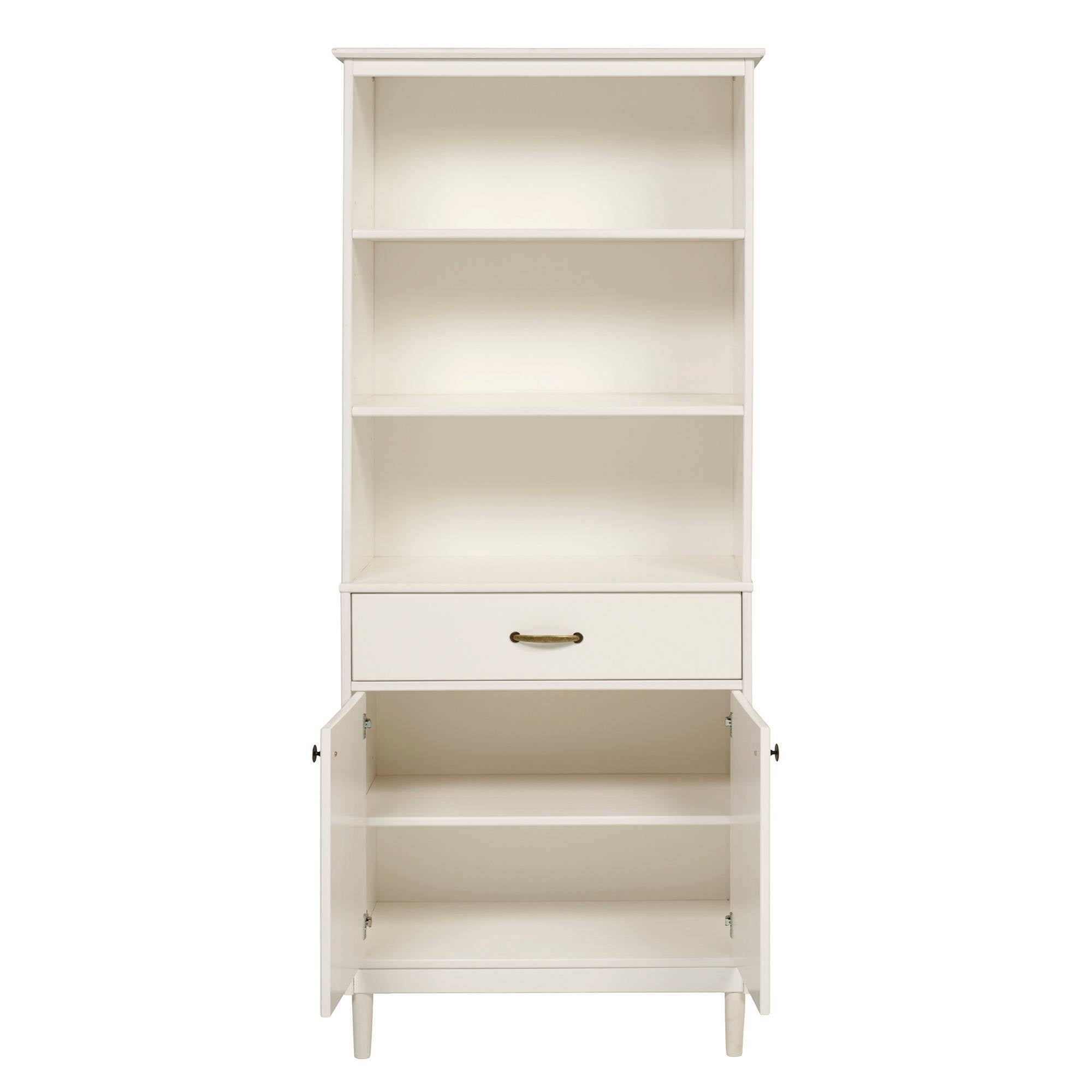 Solid Wood Storage Hutch White B561