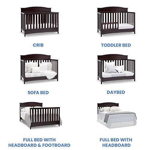 White 4-in-1 Convertible Baby Crib W960