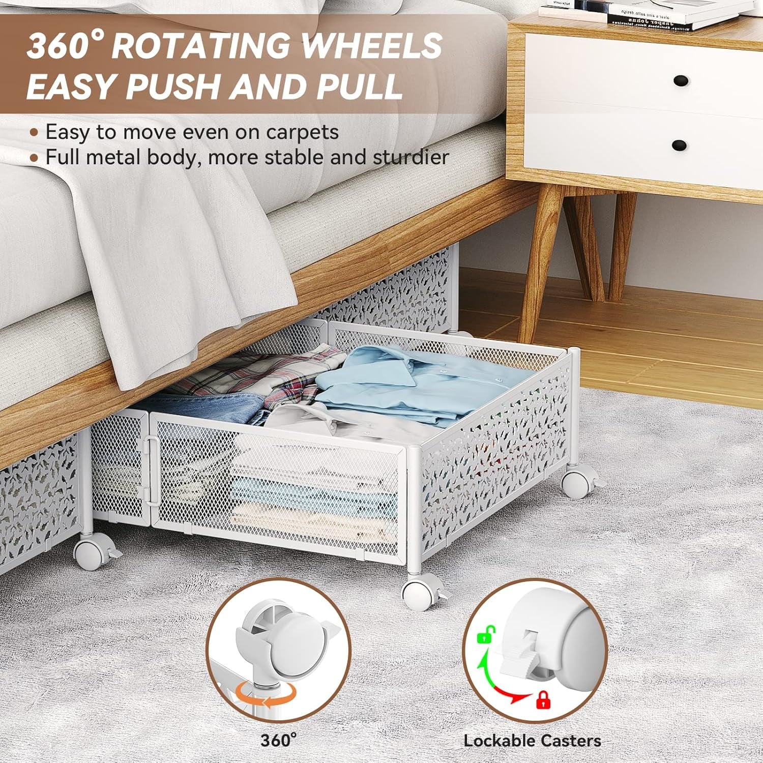 Under Bed Storage Containers with Wheels -2Pack H793810