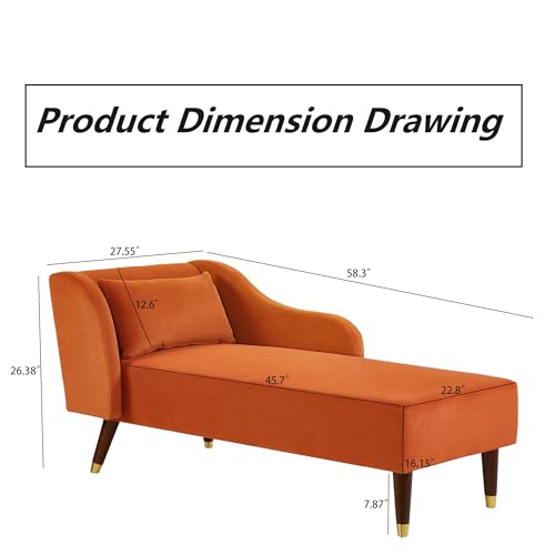 Grey Velvet Chaise Lounge with Tilting Backrest P39411