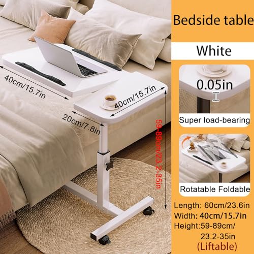 Height Adjustable Overbed Bedside Table with Tilting Panel V519156