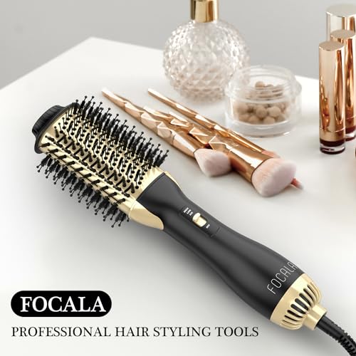 Hot Air Brush Blow Dryer Brush (Black, Red) I8343