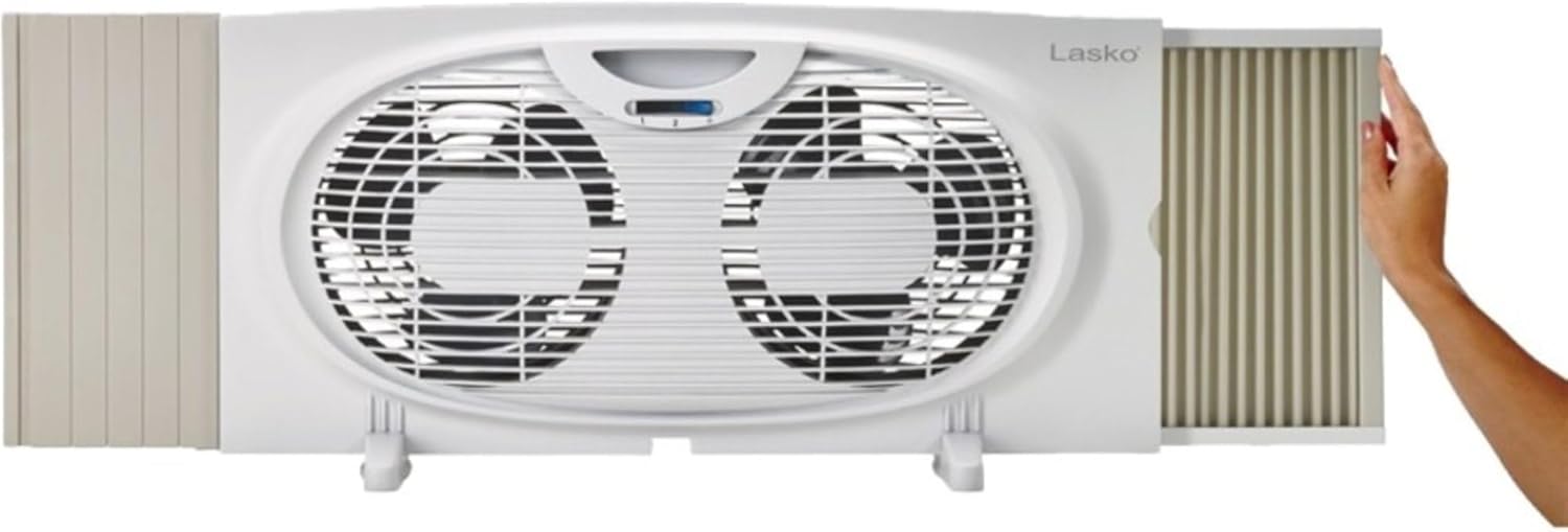 White Twin Window Fan W699819