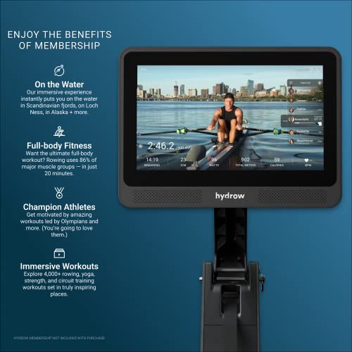 Wave Rowing Machine with 16" HD Touchscreen & Speakers - Foldable C8927