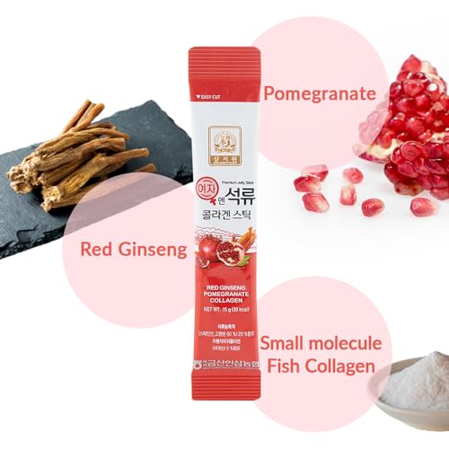 Pomegranate Collagen Jelly Stick 5.1oz 30 Count (5 Pack) E9861